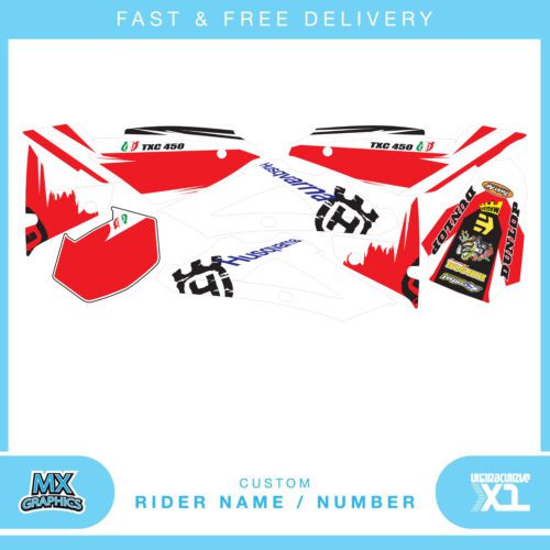 GRAPHICS KIT Husqvarna 2009 TC450 DECALS STICKERS MX