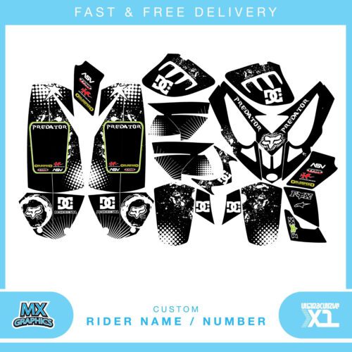 POLARIS PREDATOR 500 STICKERS - GRAPHICS KIT - POLARIS DECALS GRAPHICS KIT