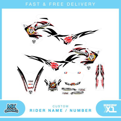 Fits Yamaha XTZ 125. Custom MX Vinyl graphics, Decal Sticker Kit