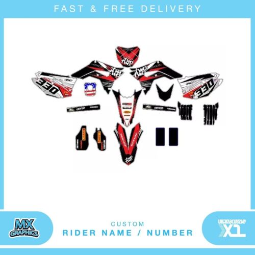 Fits Honda CRF250R 2019. Custom MX Vinyl graphics, Decal Sticker Kit