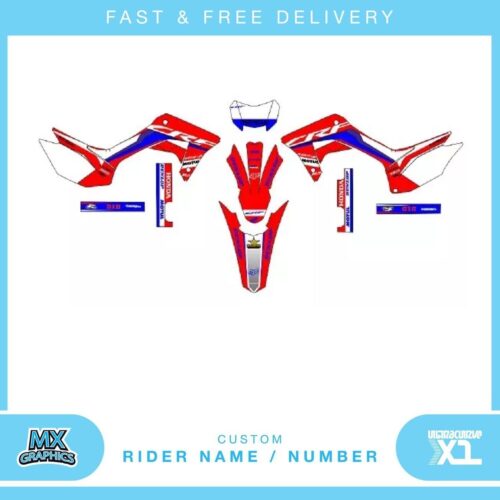 Fits Honda CRF250 2019-2020. Custom MX Vinyl graphics, Decal Sticker Kit