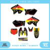 Suzuki RM125 250 2001 - 2012 Black and red Graphics Kit