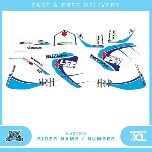 suzuki LTZ400 03-08 quad graphic stickers decals name & number mx laminate vinyl