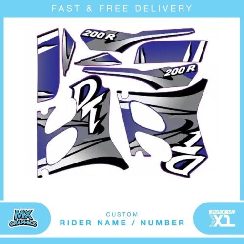 Fits Yamaha DT 200R LC. Custom MX Vinyl graphics, Decal Sticker Kit