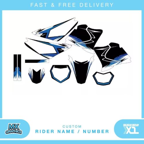 Fits Yamaha XTZ 125. Custom MX Vinyl graphics, Decal Sticker Kit