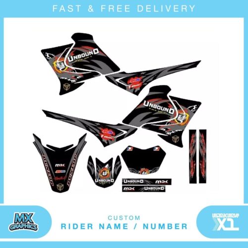 Fits Yamaha XTZ 125. Custom MX Vinyl graphics, Decal Sticker Kit