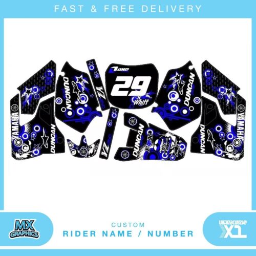 Fits Yamaha YZ 125-250 96-01. Custom MX Vinyl graphics, Decal Sticker Kit