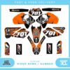 KTM EXC 250 2005-2007 Motocross Graphics Kit Decals