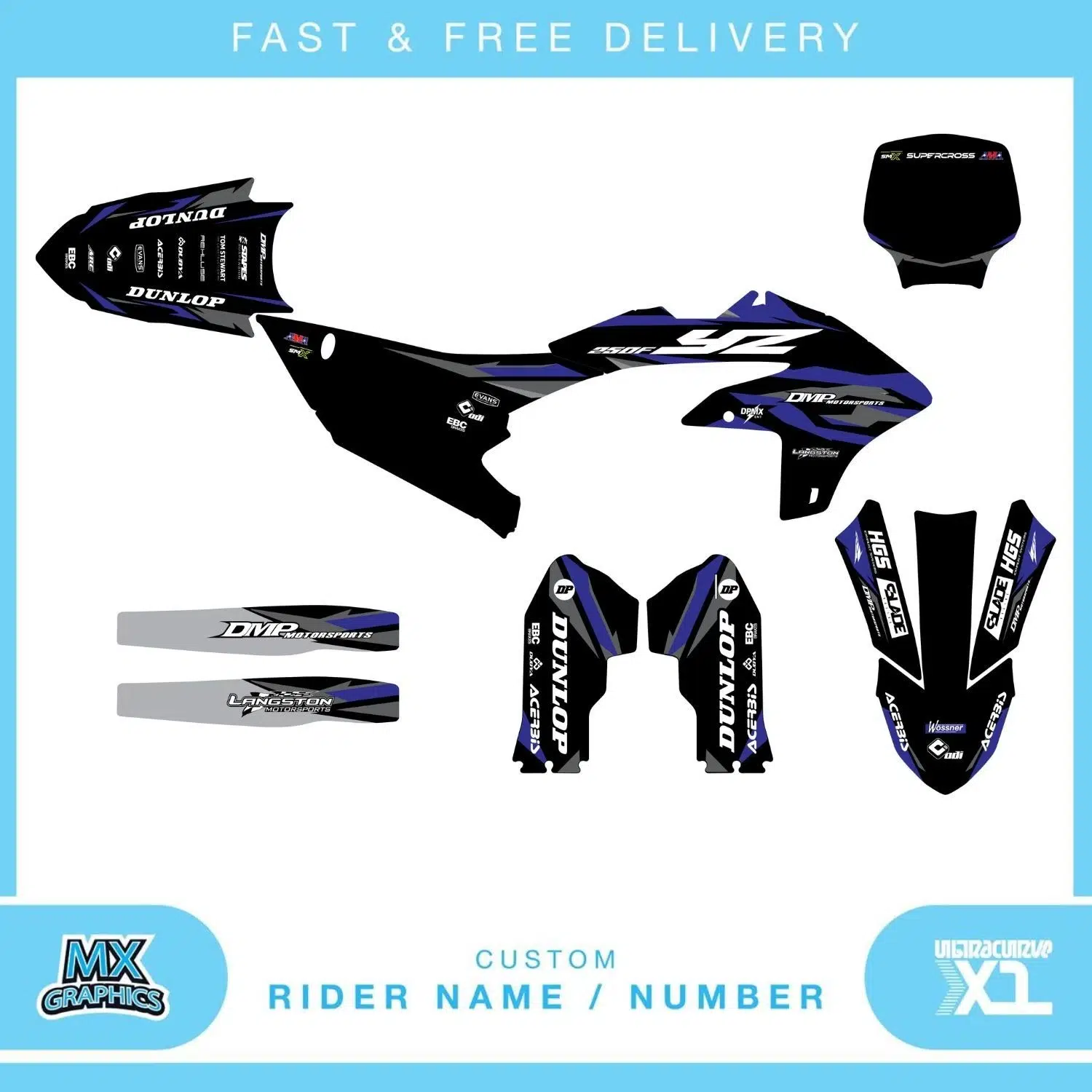Yamaha YZ250F 2023-2026 Graphics Kit
