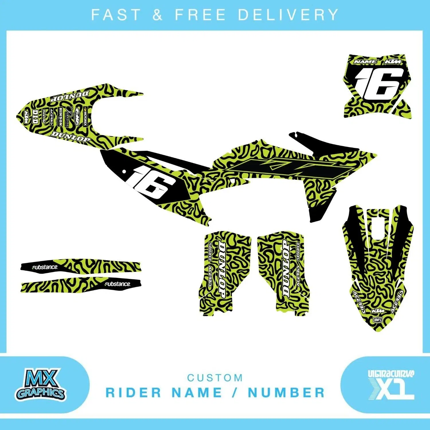 KTM SX SXF 125 250 450 2026 Graphics Kit
