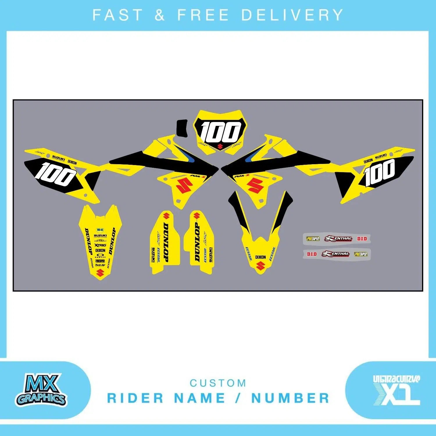 Suzuki RMZ250 2018-2025 Graphics Kit