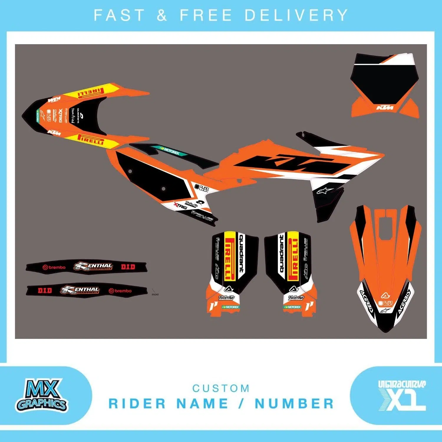 KTM SX SXF 125 250 450 2026 Graphics Kit