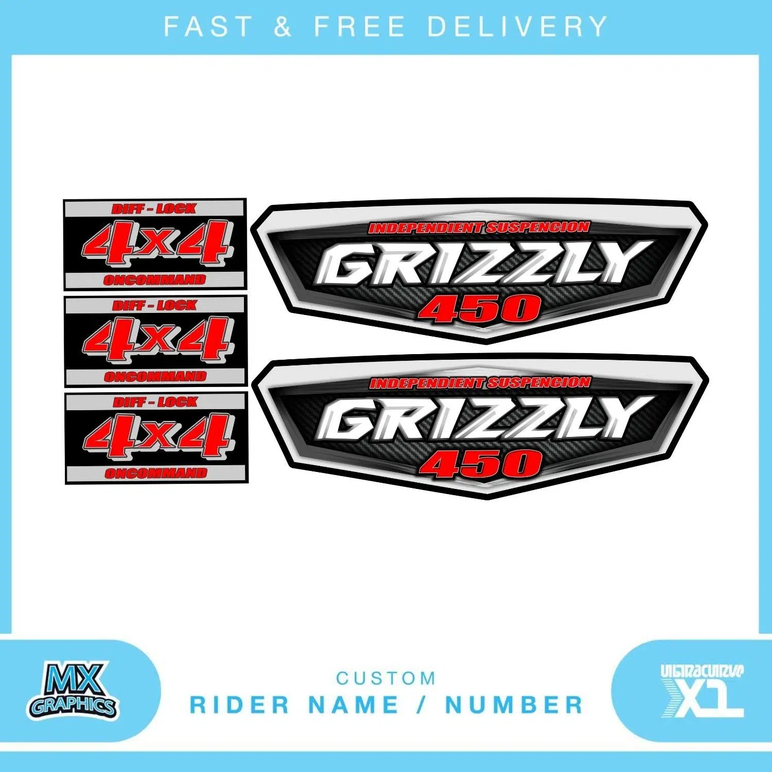 Yamaha Grizzly 450 Quad Graphics Kit