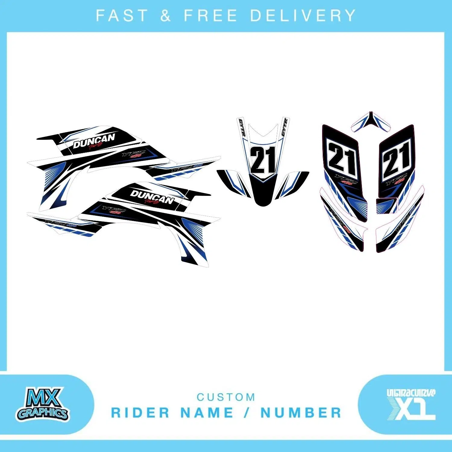 Yamaha YFZ450 Raptor 2003-2008 Quad Graphics Kit
