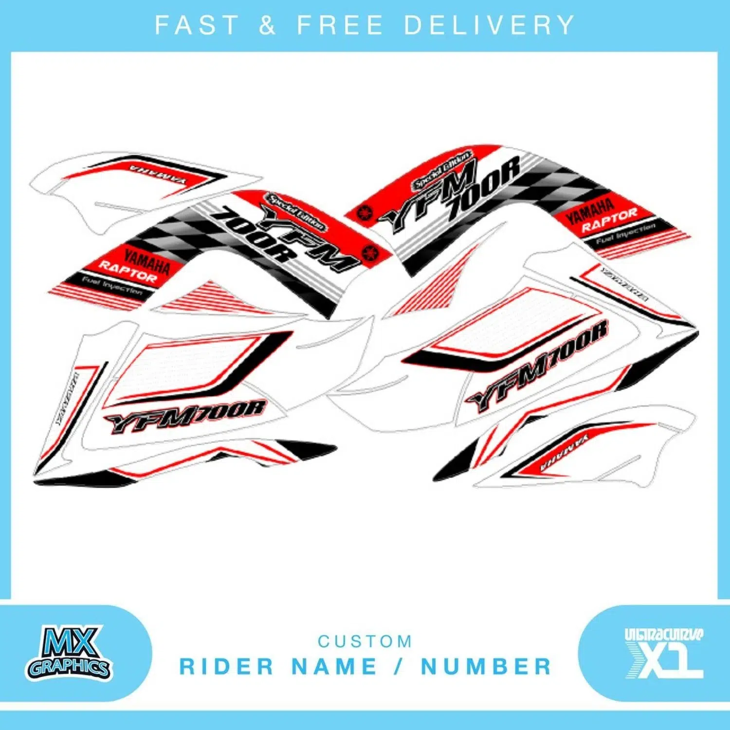 Yamaha Raptor 700R Quad Graphics Kit