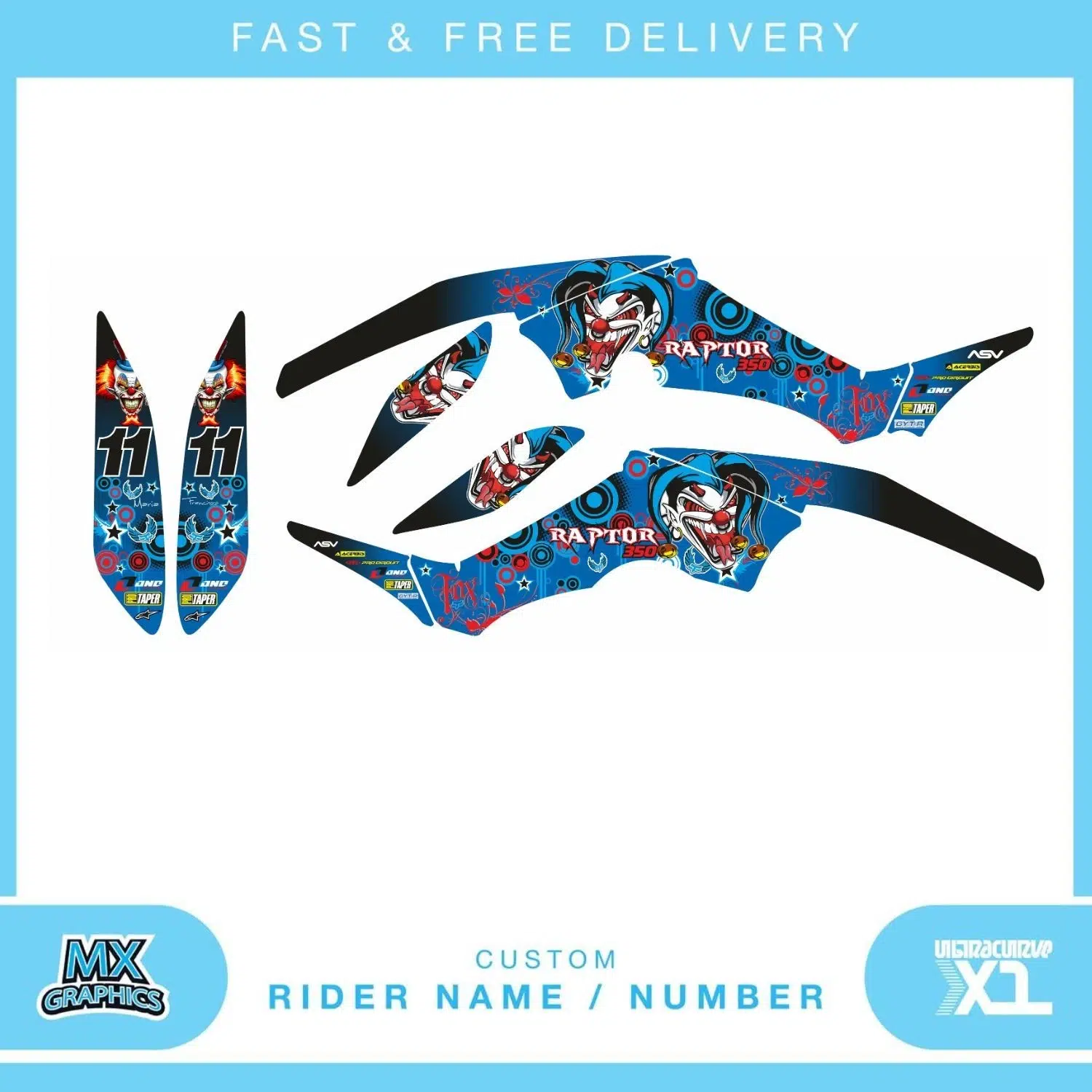Yamaha Raptor 350 Quad Graphics Kit