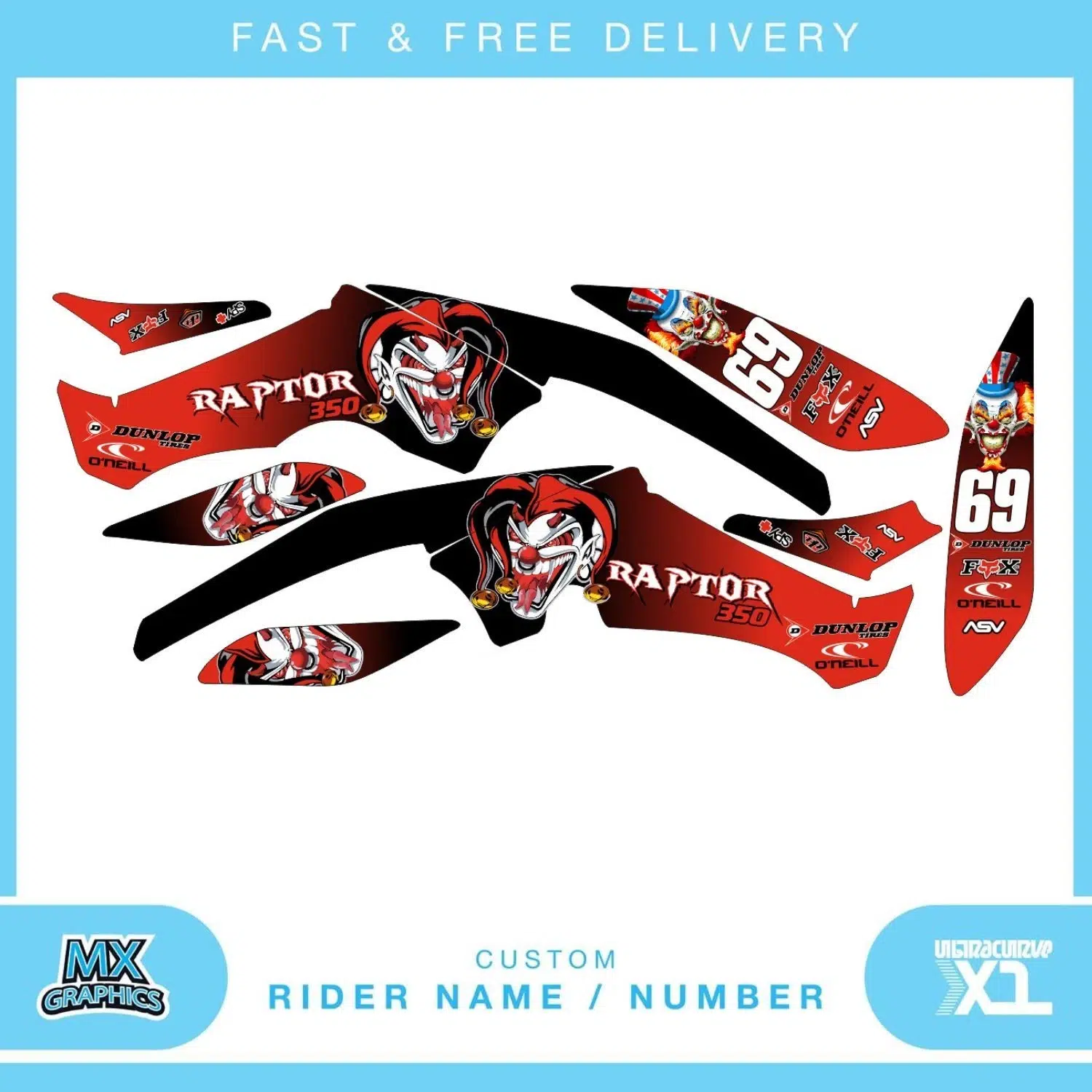 Yamaha Raptor 350 Quad Graphics Kit