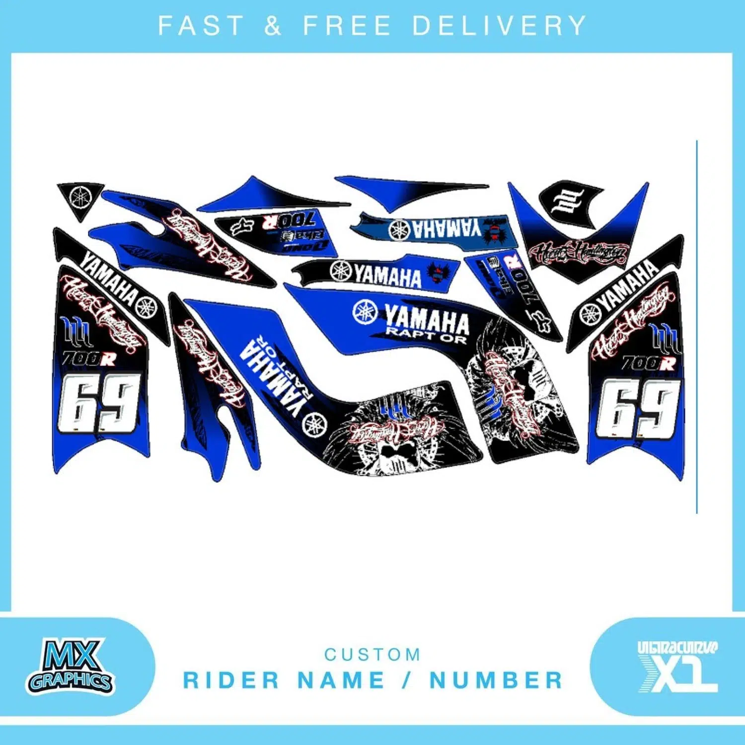 Yamaha Raptor 700 2006-2009 Quad Graphics Kit