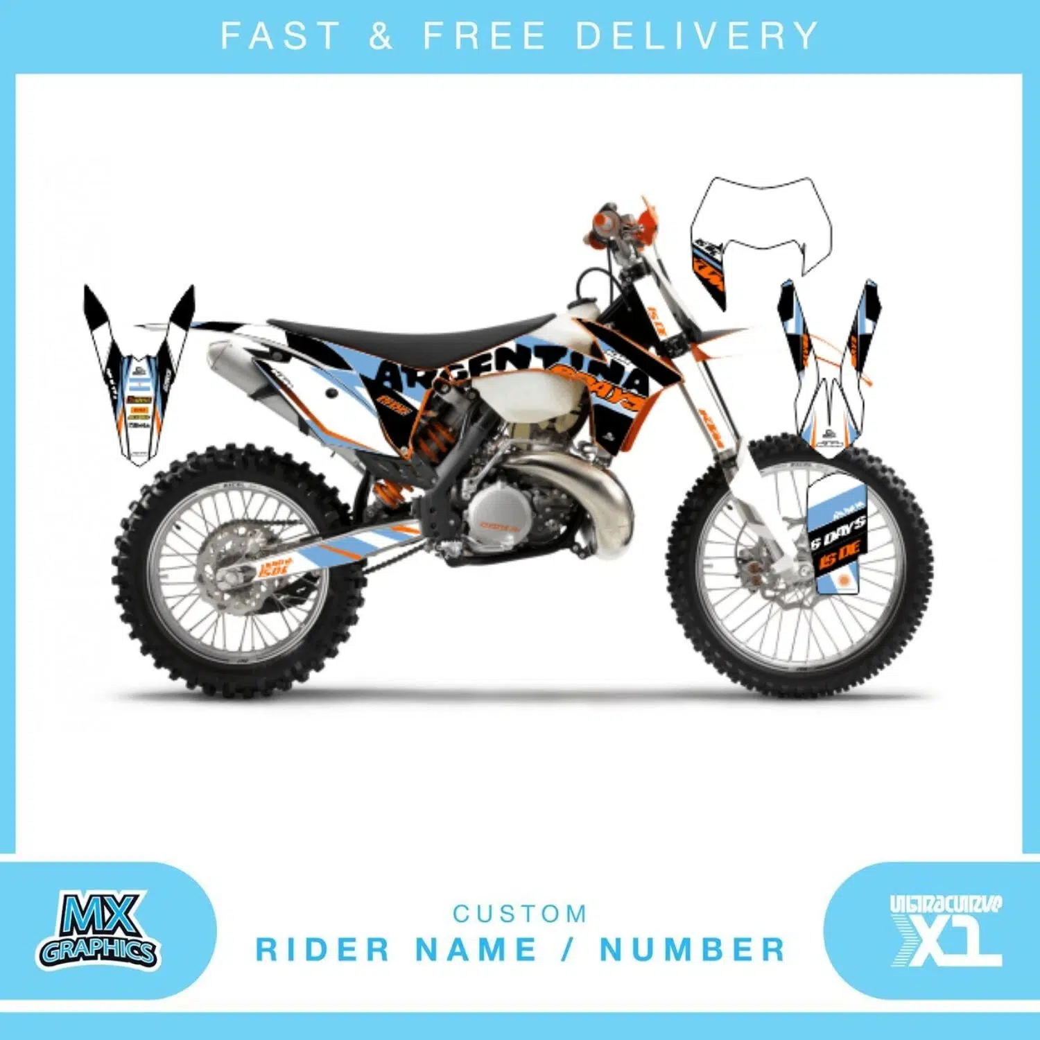 KTM XC250 2011 Graphics Kit