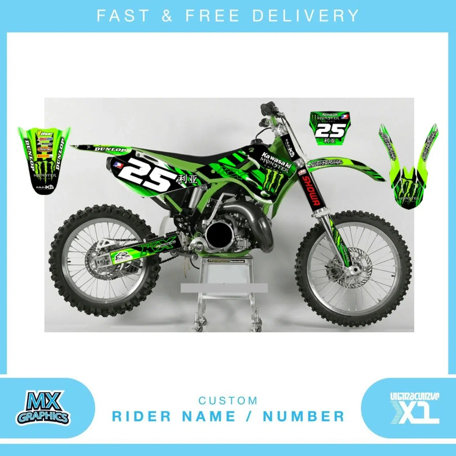 Kawasaki KX100 2006 Graphics Kit