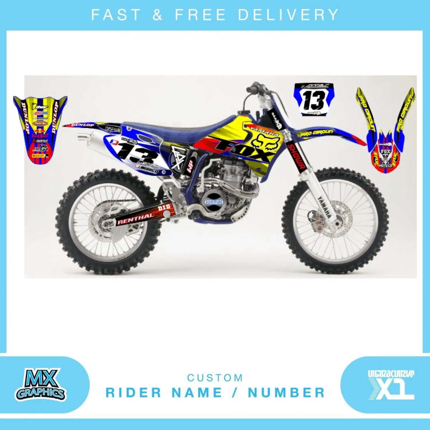 Yamaha YZ450F 1999-2004 Graphics Kit
