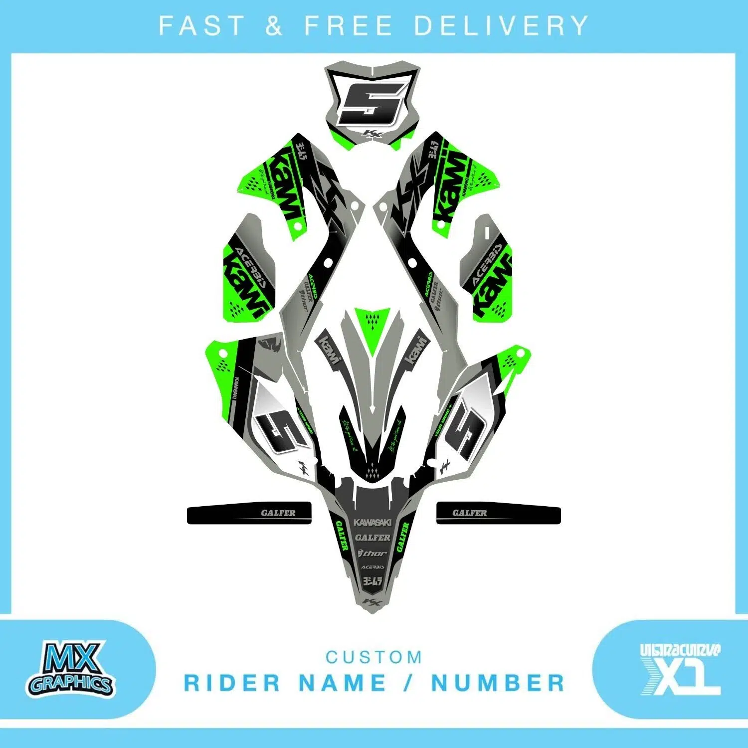 Kawasaki KX450F 2019 Graphics Kit