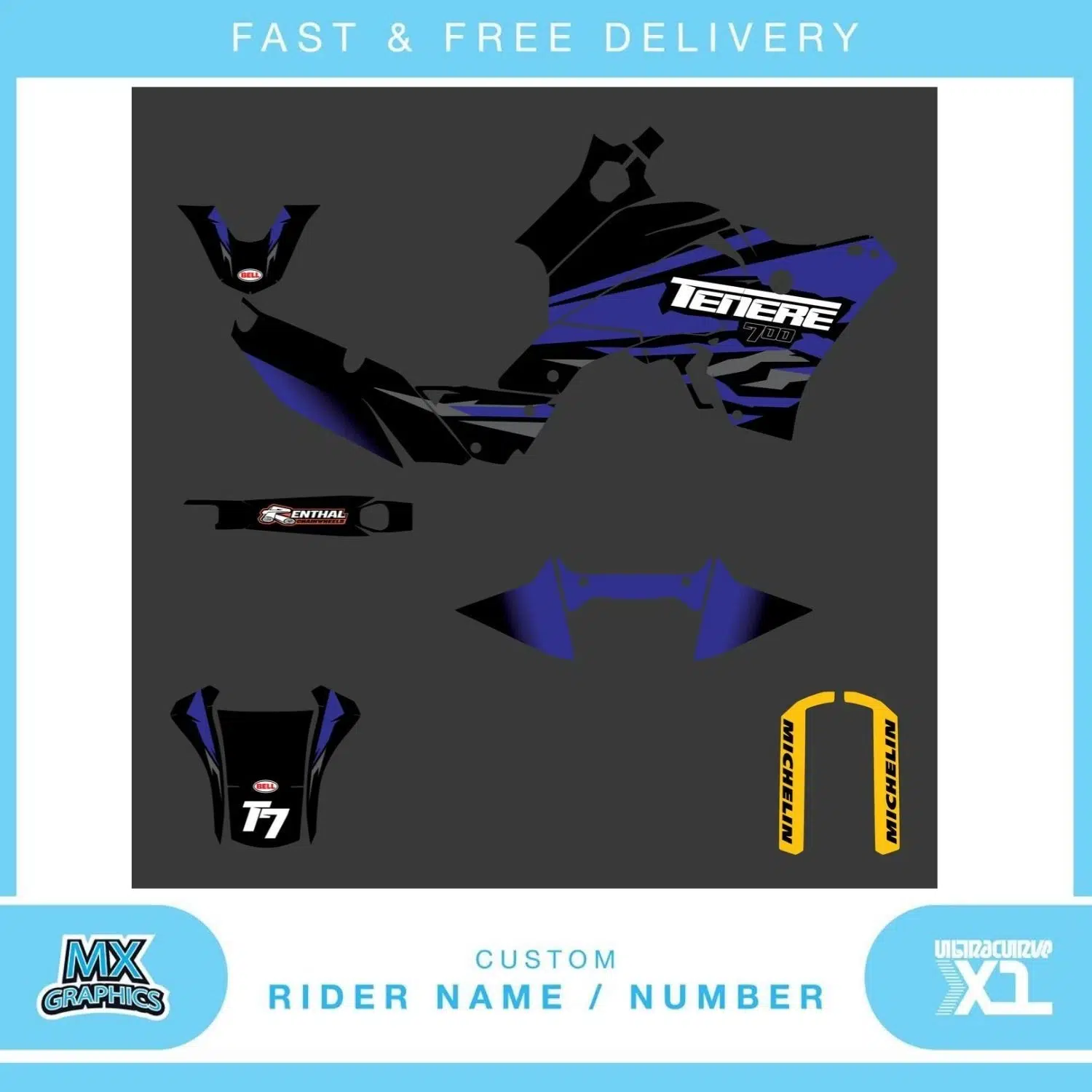 Yamaha Tenere 700 T7 2025 Graphics Kit