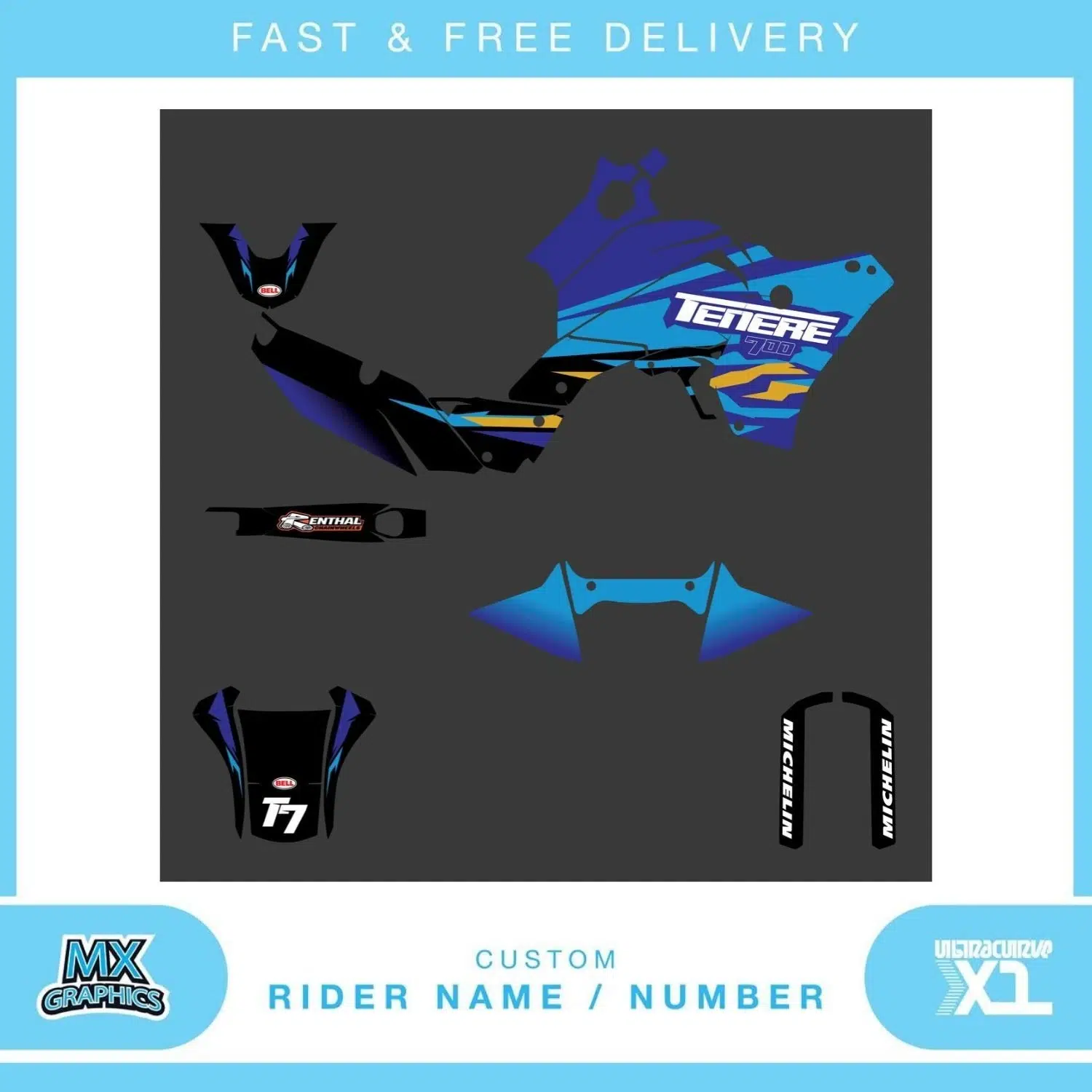 Yamaha Tenere 700 T7 2025 Graphics Kit