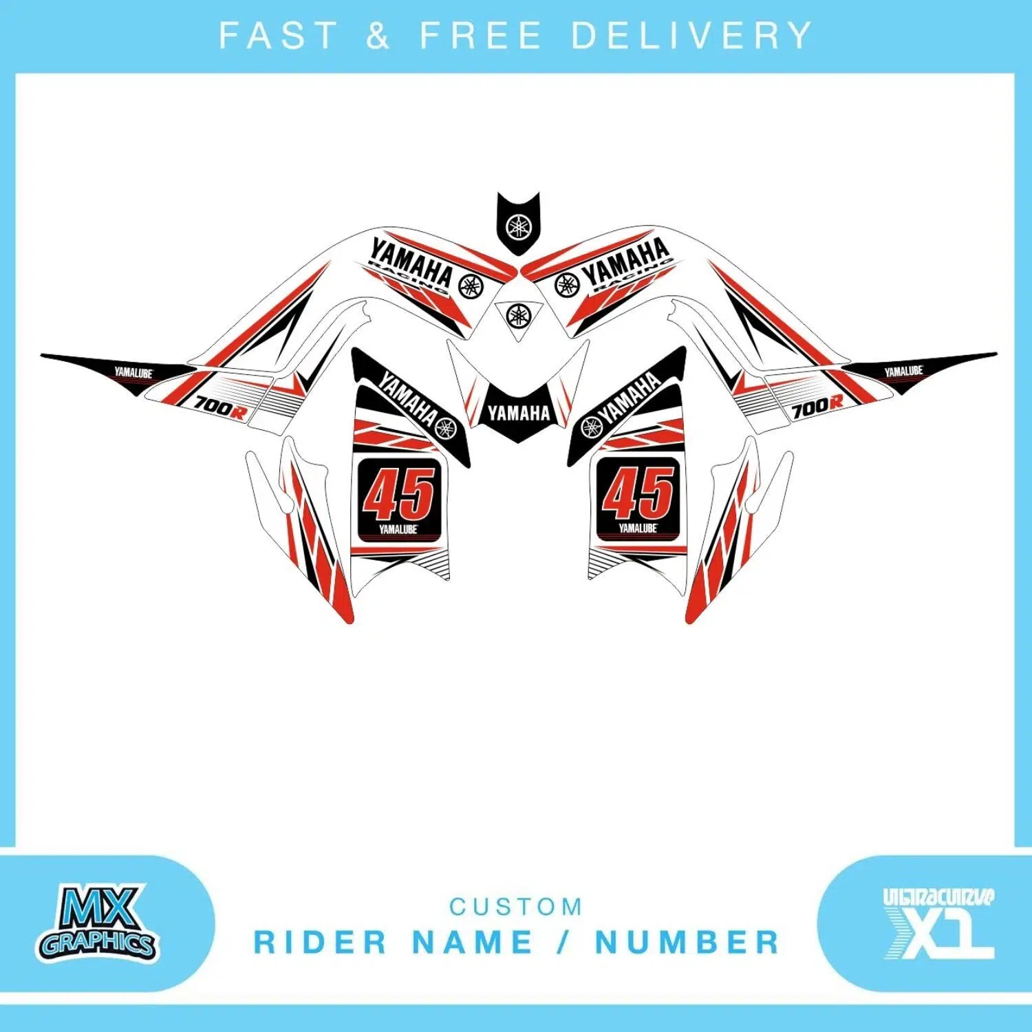 Yamaha Raptor 700R 2006-2012 Quad Graphics Kit
