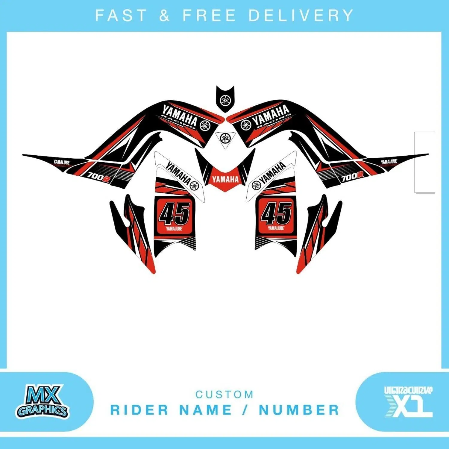 Yamaha Raptor 700R 2006-2012 Quad Graphics Kit