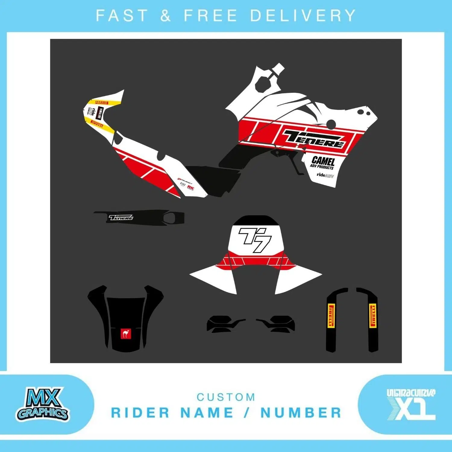 Yamaha Tenere 700 T7 2025 Graphics Kit