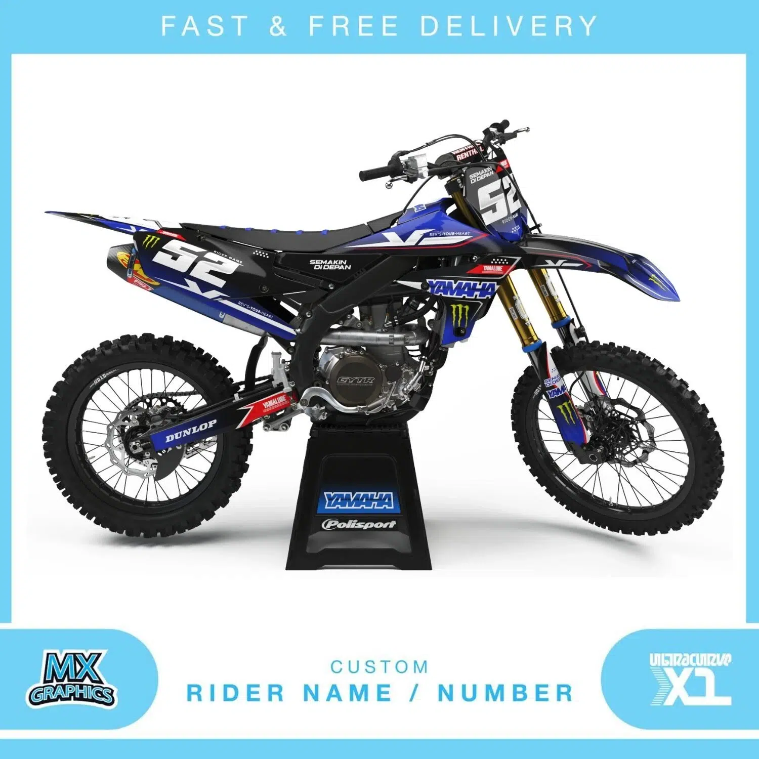 Yamaha YZ450F YZ250F 2018-2019 Graphics Kit