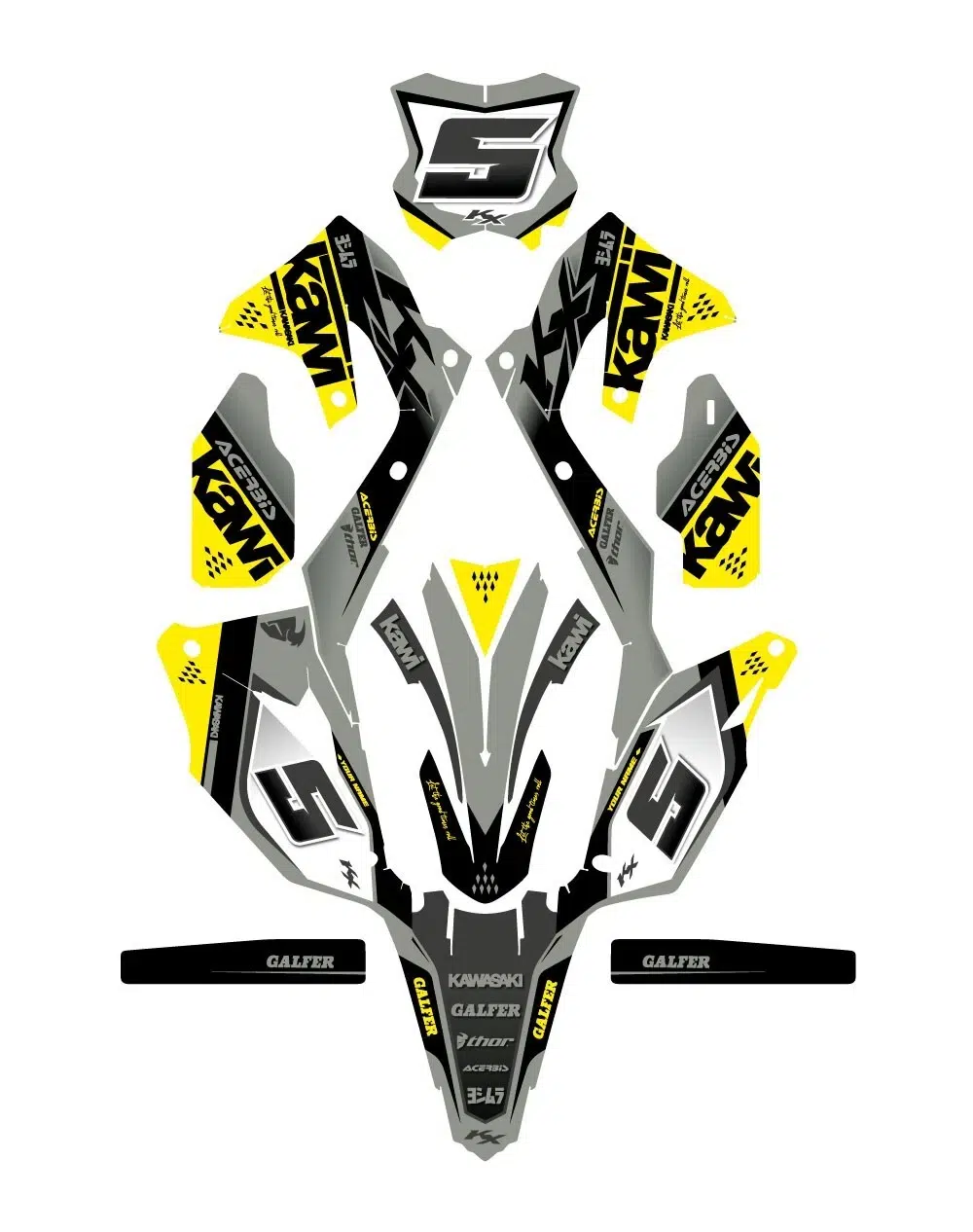 Kawasaki KX450F 2019 Graphics Kit - Image 5