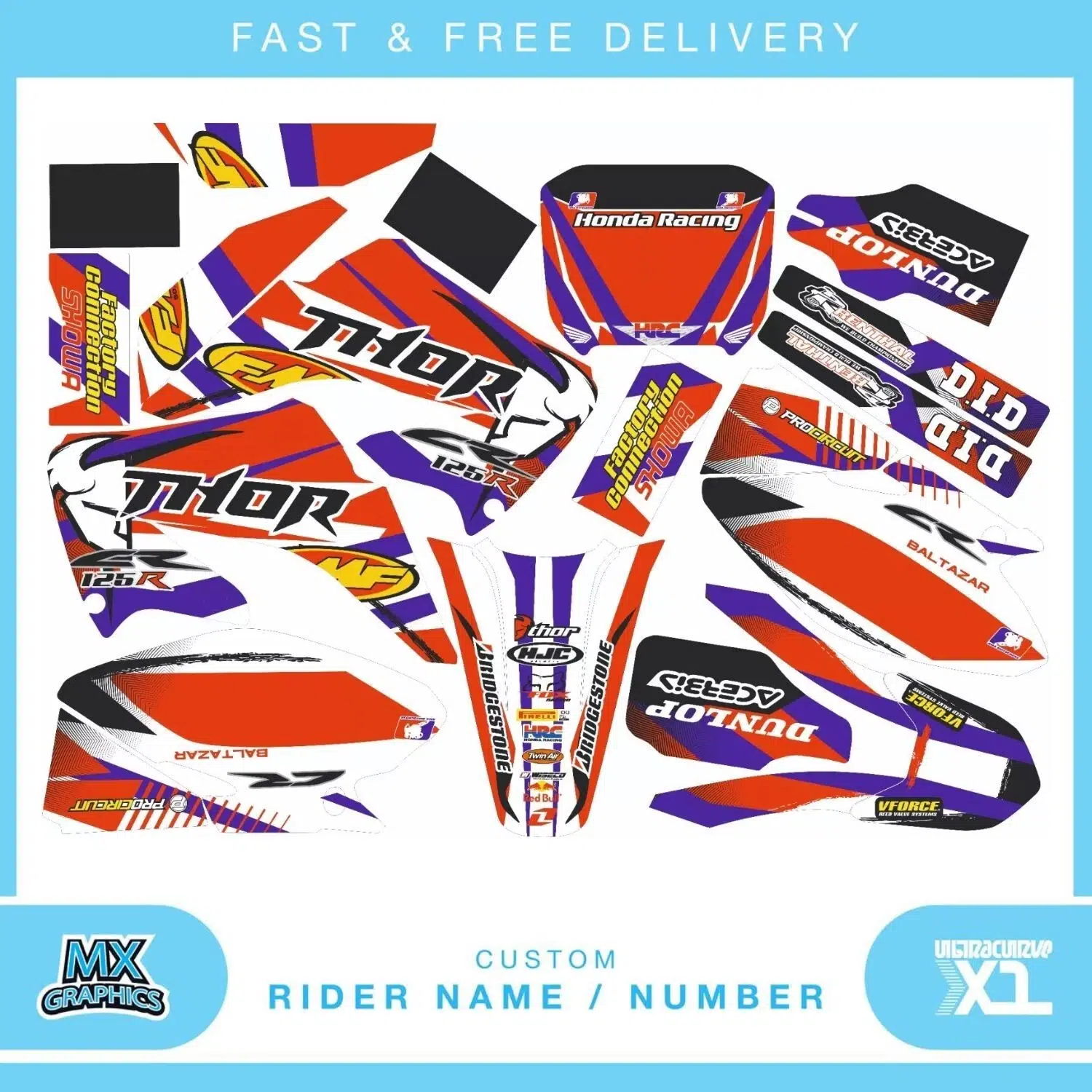 Honda CR125R 2002 Graphics Kit