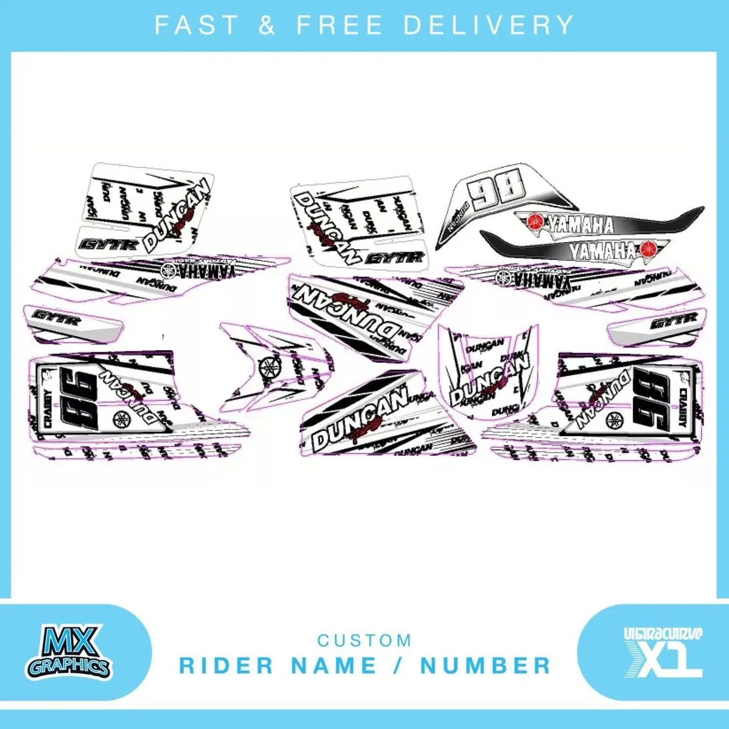 Yamaha Blaster 200YFS 1988-2005 Quad Graphics Kit