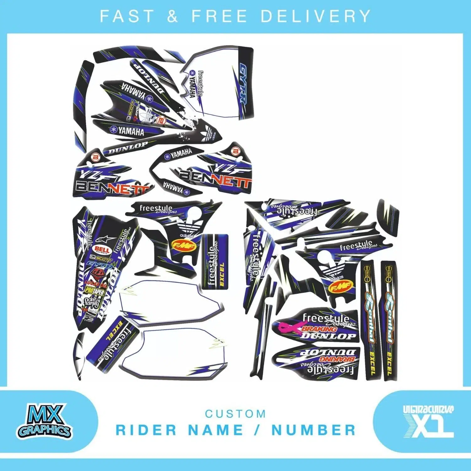 Yamaha YZ450F 2010-2013 Graphics Kit