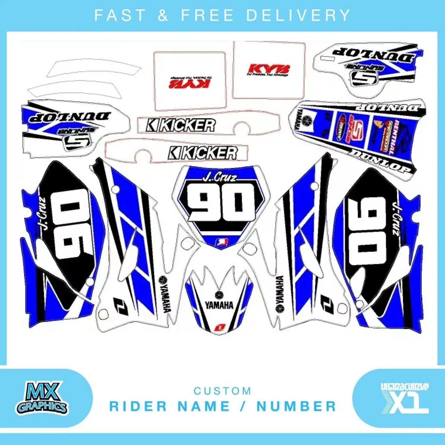 Yamaha YZ450F 2008 Graphics Kit