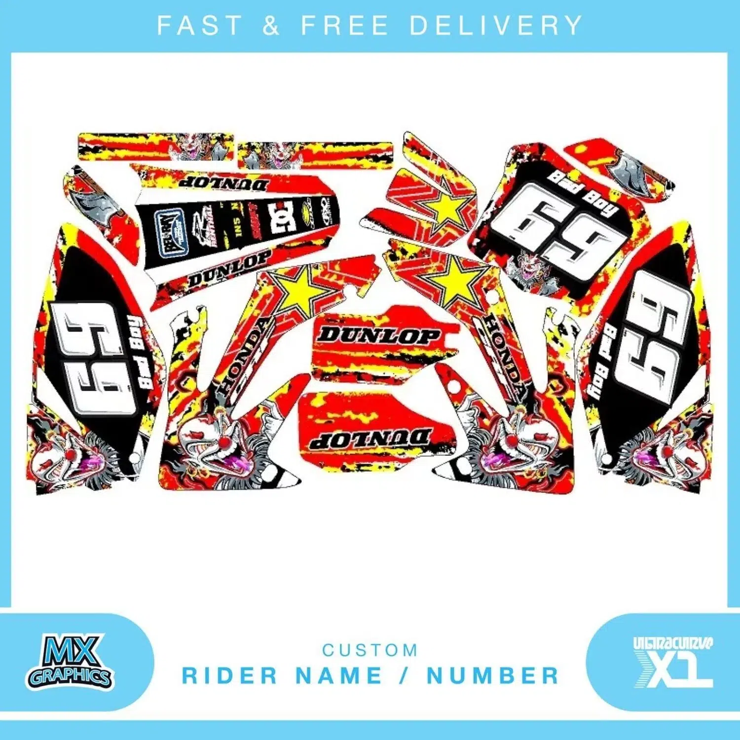Honda CRF250R CRF250 Joker Graphics Kit