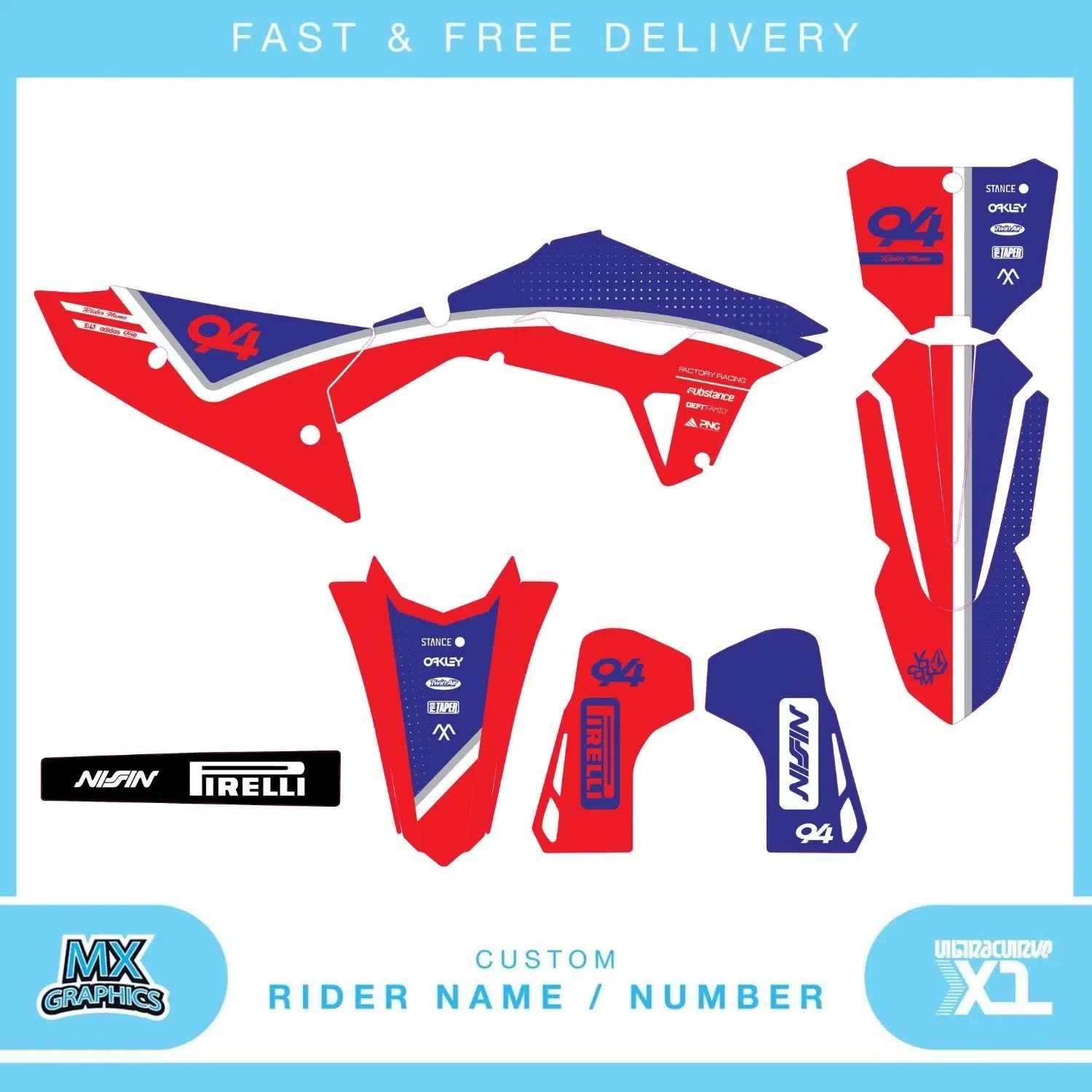 Honda CR CRF 85 125 250 450 Graphics Kit