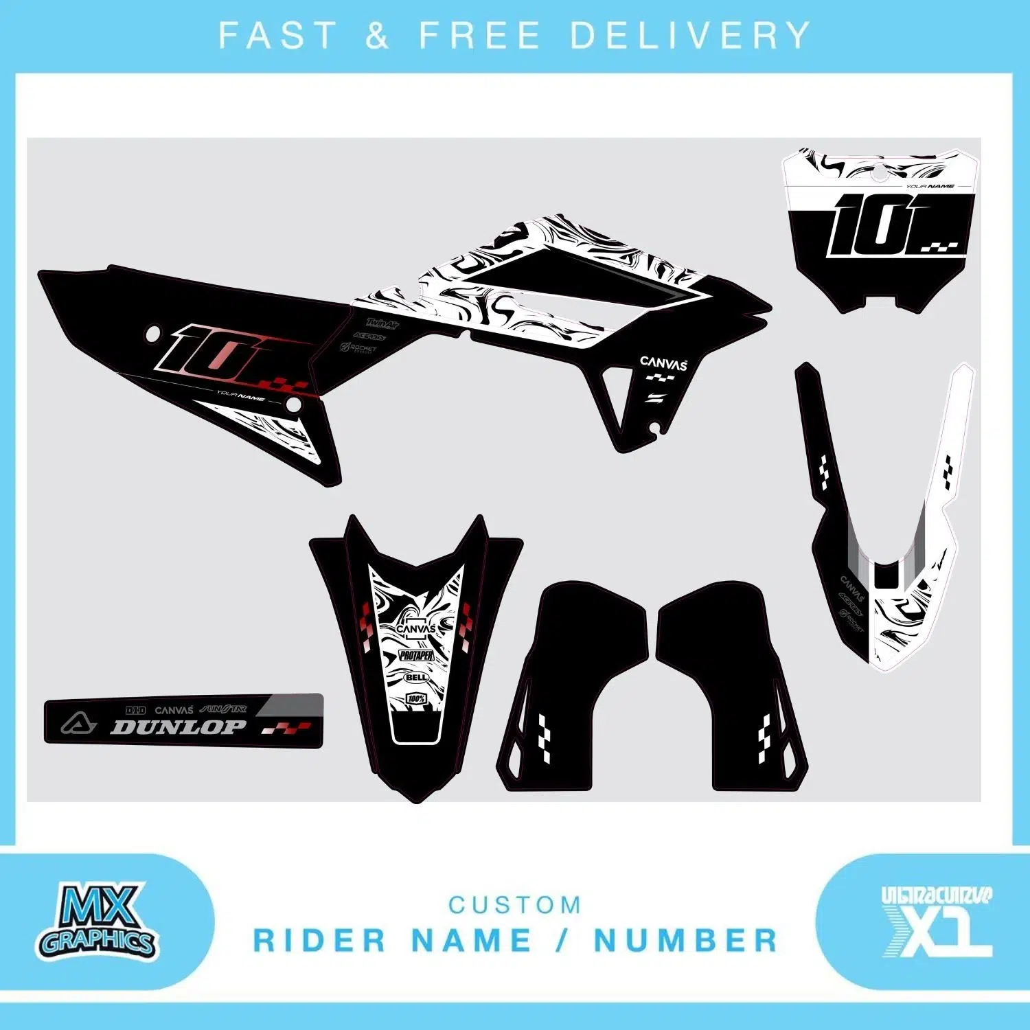 Honda CR CRF 85 125 250 450 Graphics Kit