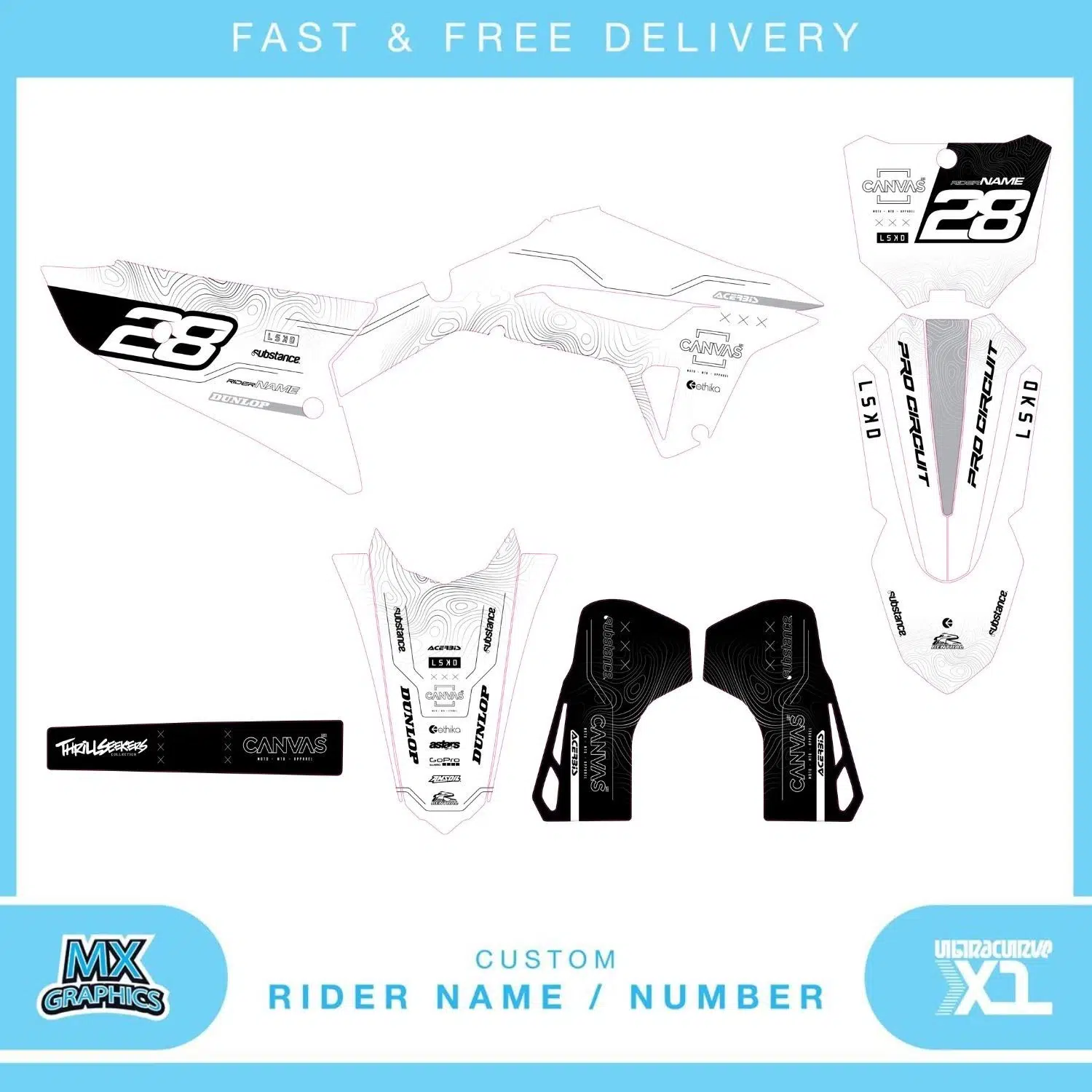 Honda CR CRF 85 125 250 450 Graphics Kit