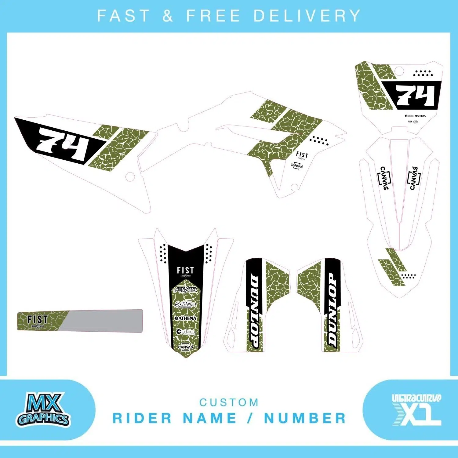 Honda CR CRF 85 125 250 450 Graphics Kit