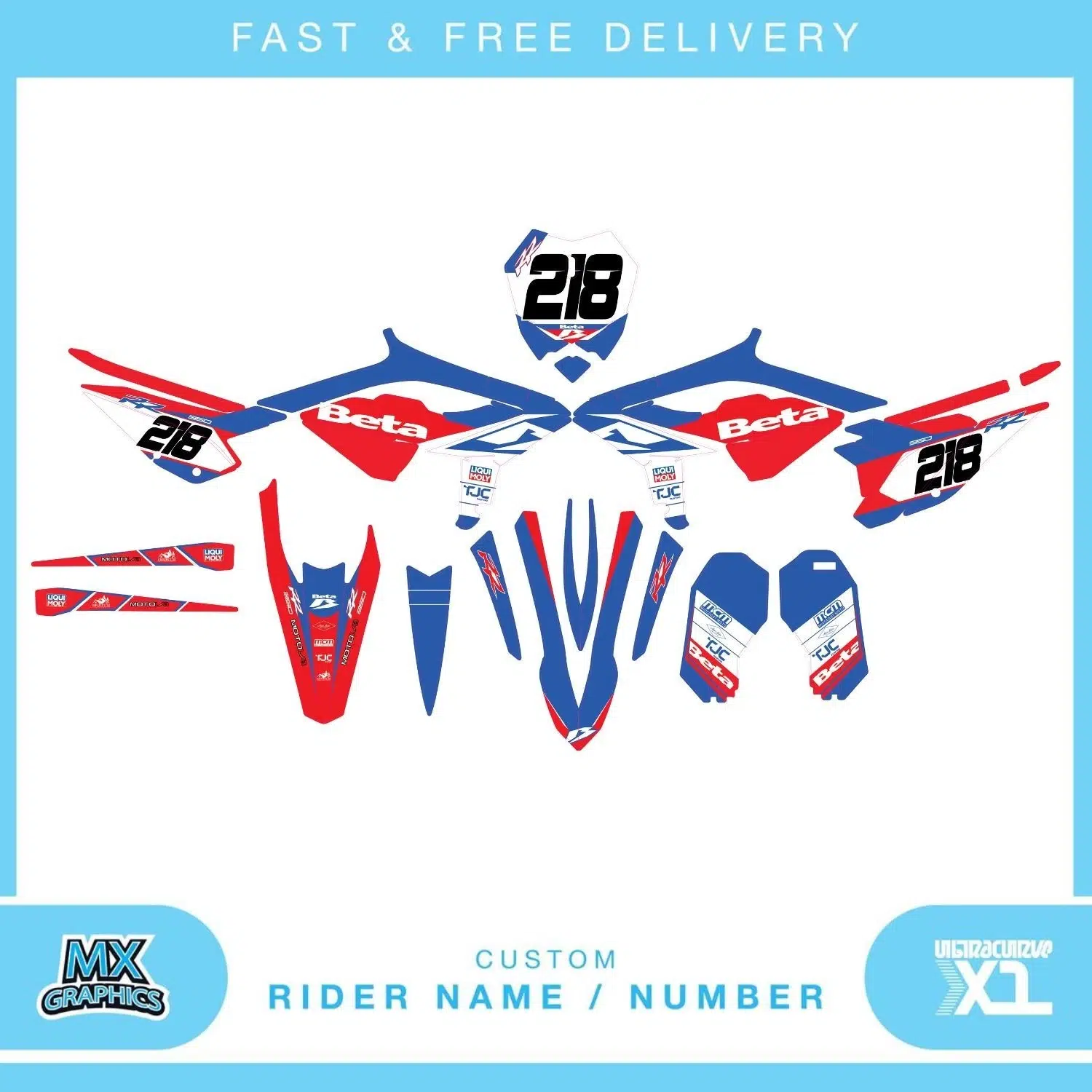 Beta 350RR 2023-2024 Graphics Kit