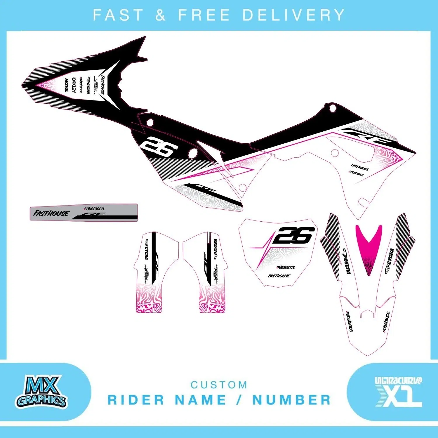 Honda CR CRF 85 125 250 450 Graphics Kit