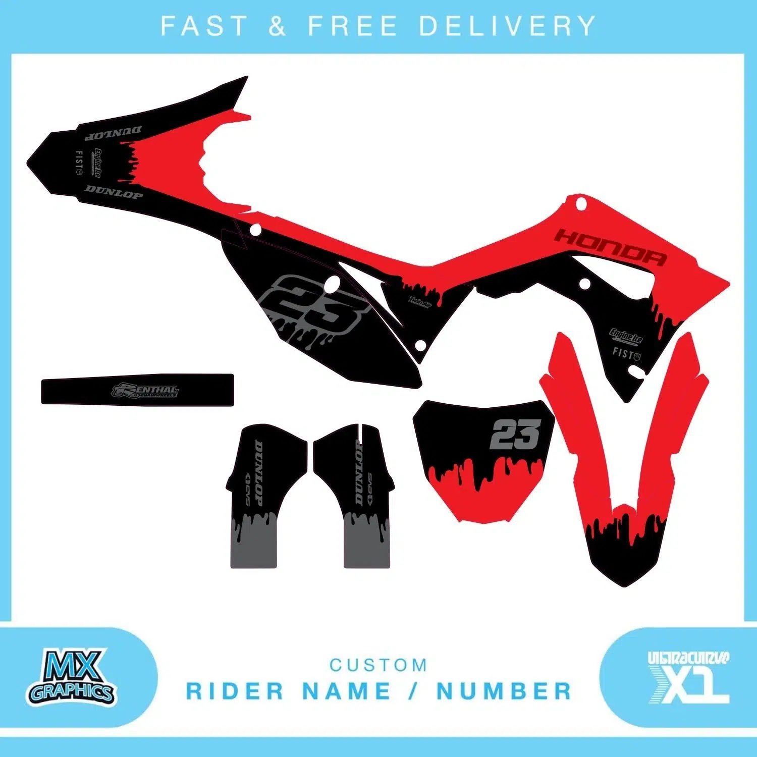 Honda CR CRF 85 125 250 450 Graphics Kit