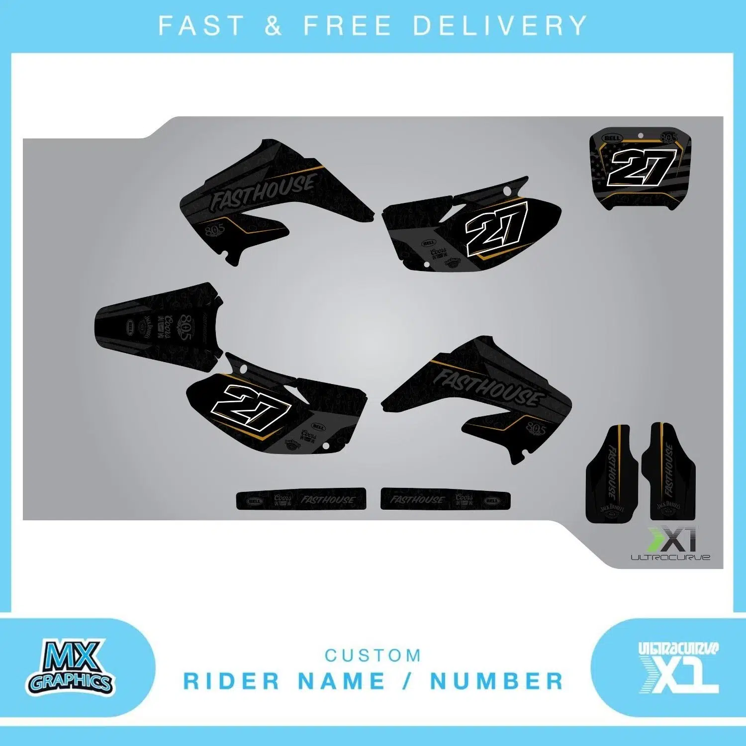 Honda CR CRF 85 125 250 450 Graphics Kit