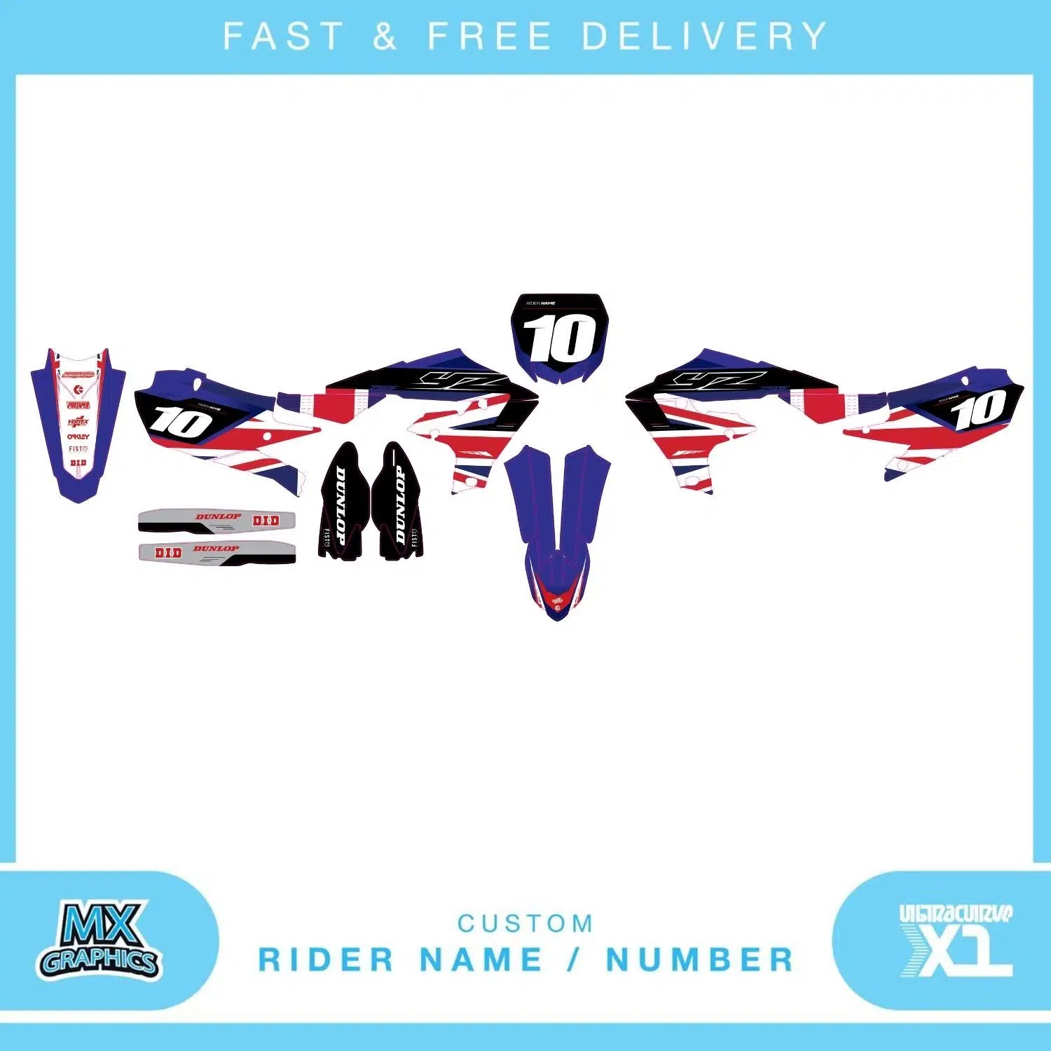 Yamaha YZ YZF 80 85 125 250 450 Graphics Kit