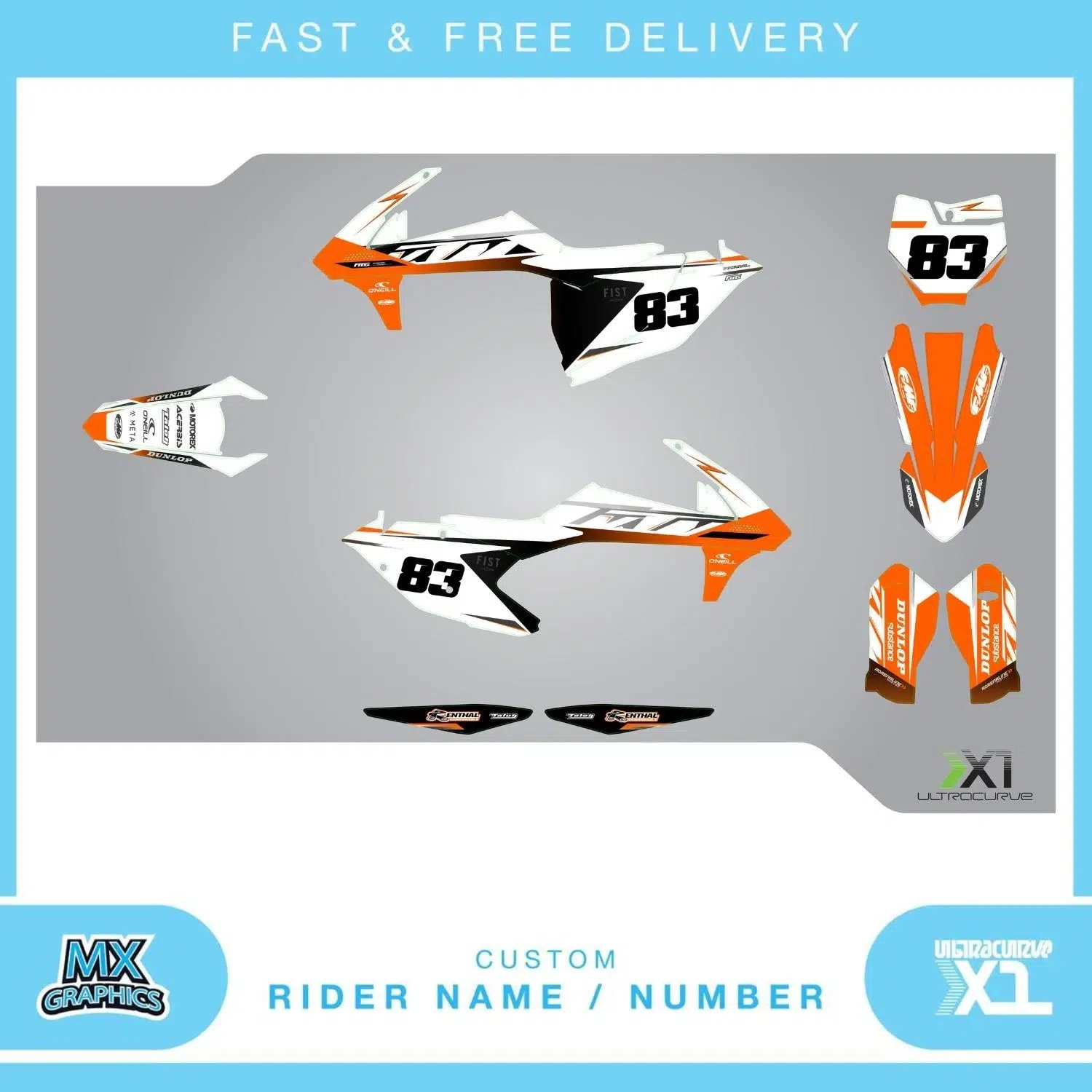 KTM SXF350 2016-2018 Graphics Kit