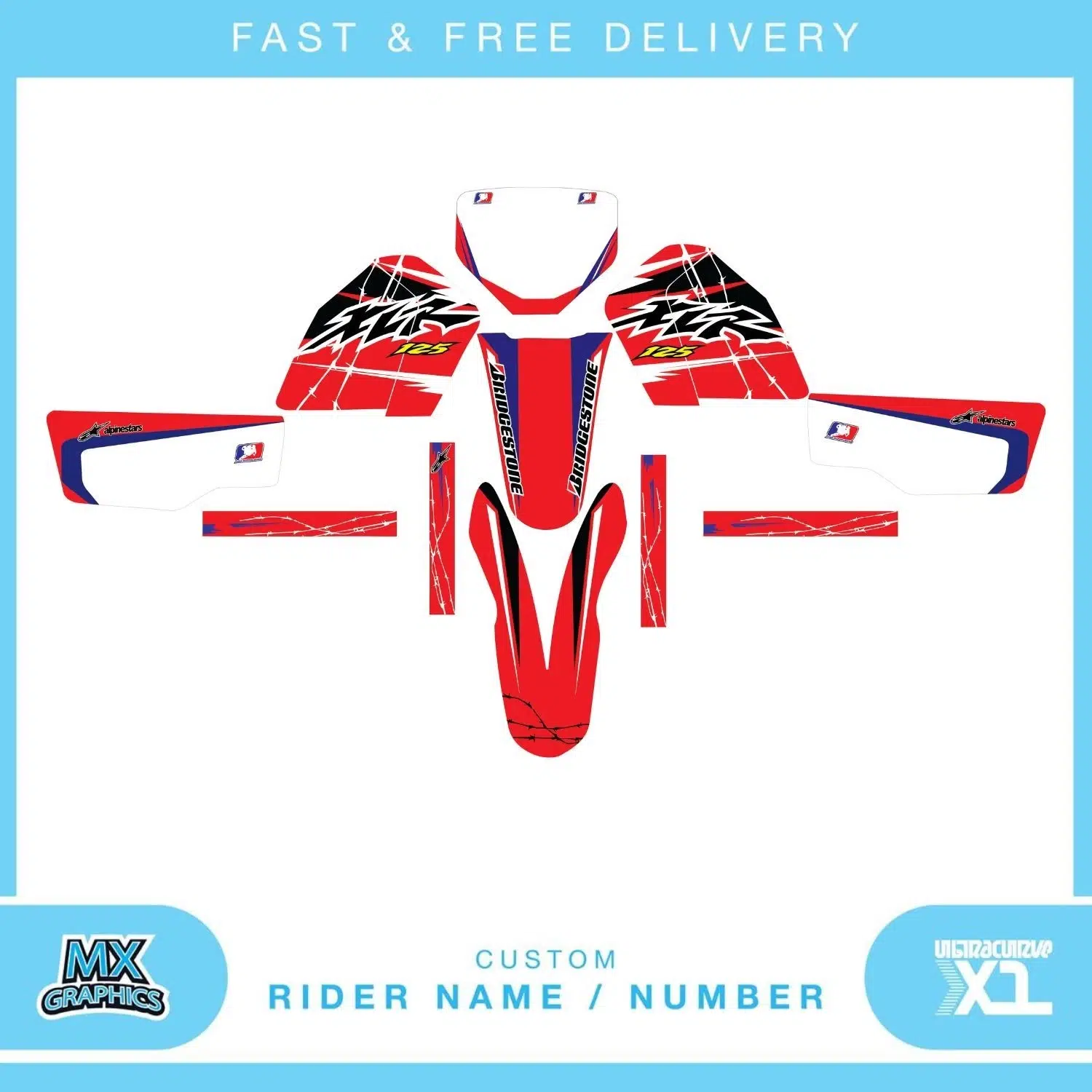 Honda XLR125 Graphics Kit