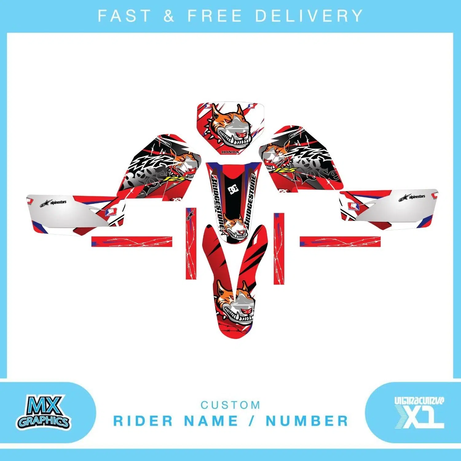 Honda XLR125 Graphics Kit